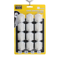 🧲 Super Adhesive Wall Hooks (12PCS) – Heavy Duty, No Drilling, Damage-Free
