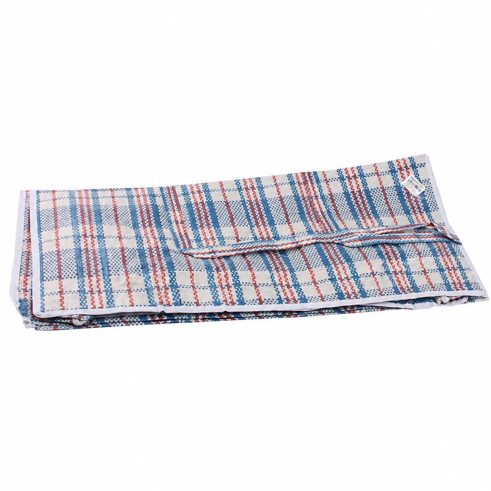 Checked Storage Bag – 70 × 65 × 20cm – Blue Check