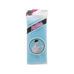 Bath Towel from Salux, ideal for gentle skin exfoliation and cleansing in a soothing blue color.