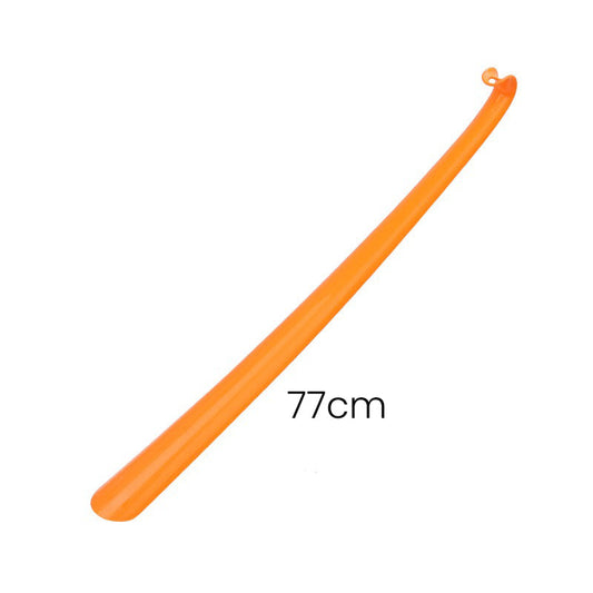 Shoe Horn 77CM in vibrant orange color, designed for easy shoe wearing with a length of 77cm.