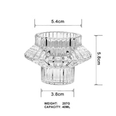 Crystal Glass Candle Holder – Dual-Sided Elegant Design (40ml)