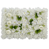 🌈 Multicolor Luxury Flower Wall Panel – Mixed Bloom Series(40*60CM/White) featuring white floral arrangements.