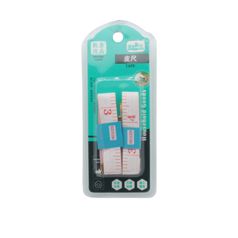 Tailor Tape Measure(2PCS/1.5M) in packaging, ideal for sewing and crafting projects.