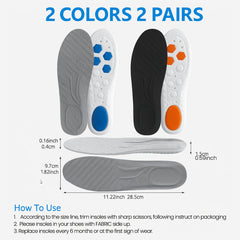Shock Absorption Insoles with Gel Cushion