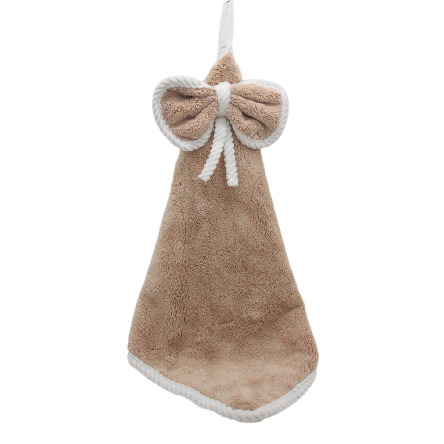 Ribbon Kitchen Hanging Towel with a decorative bow, perfect for adding charm to your kitchen decor.