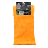 Car Towel(40*40CM) in bright orange color, ideal for drying and cleaning cars.