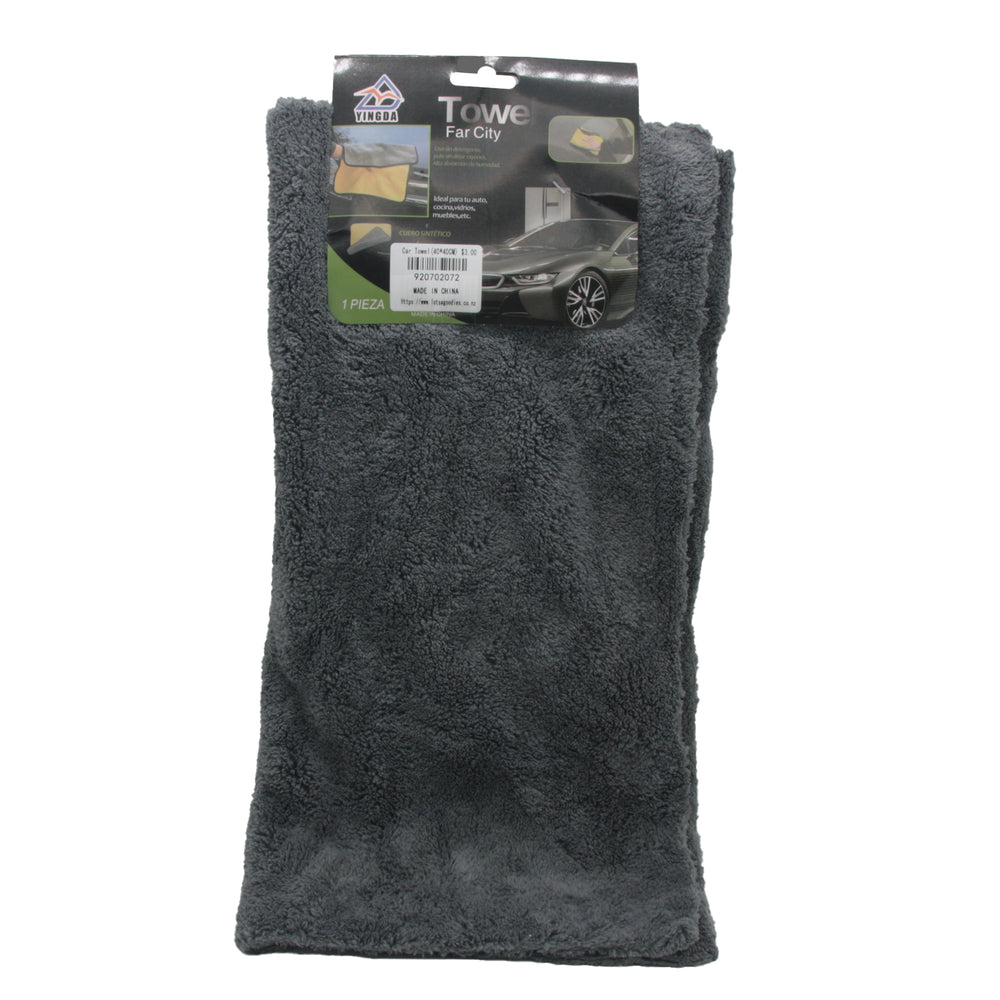 Car Towel(40*40CM) in gray color for effective drying and cleaning of cars.