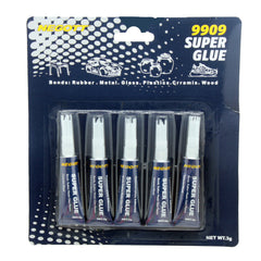 🧷 Super Glue Mini Tubes – 5-Pack (Precise Use, 9909 Formula)
