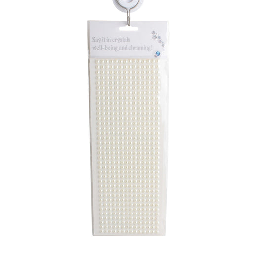 Adhesive Pearl(6MM) pack featuring multiple adhesive pearls on a clear backing for crafting and decoration.
