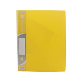 Pocket File(30) in bright yellow, featuring a clear front cover and labeled spine for easy identification.