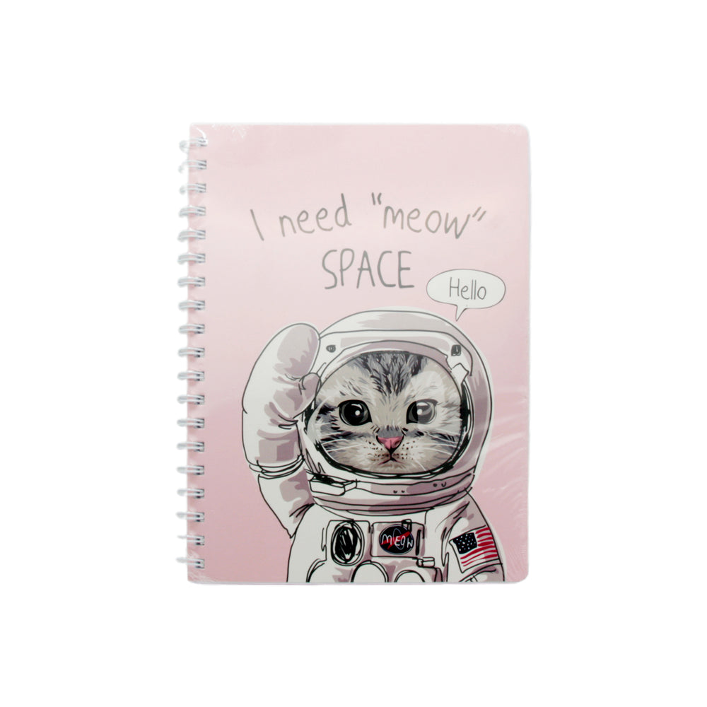 B5 Note AM featuring a cute cat in an astronaut suit with the phrase 'I need 