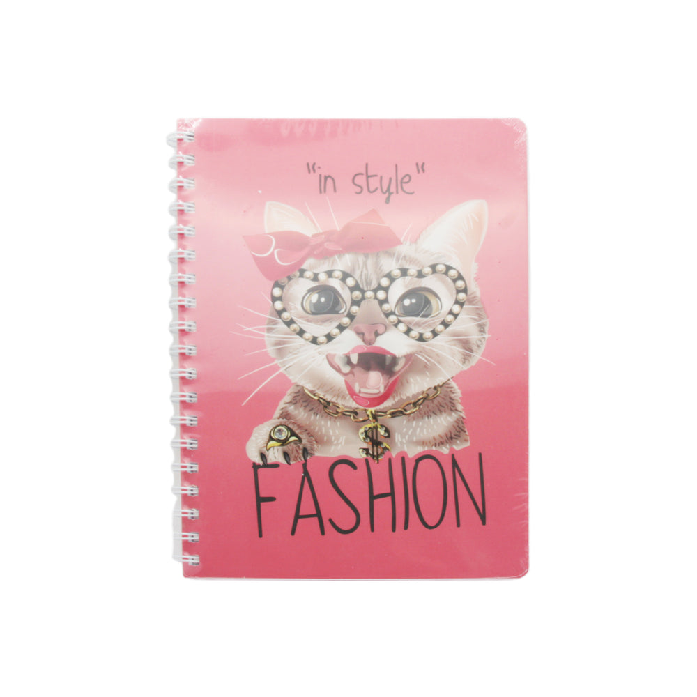 B5 Note AM animal pattern notepad featuring a stylish cat design on the cover.