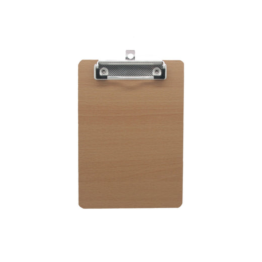 A5 Clip Board made of wood with a metal clip for easy note-taking and organization.