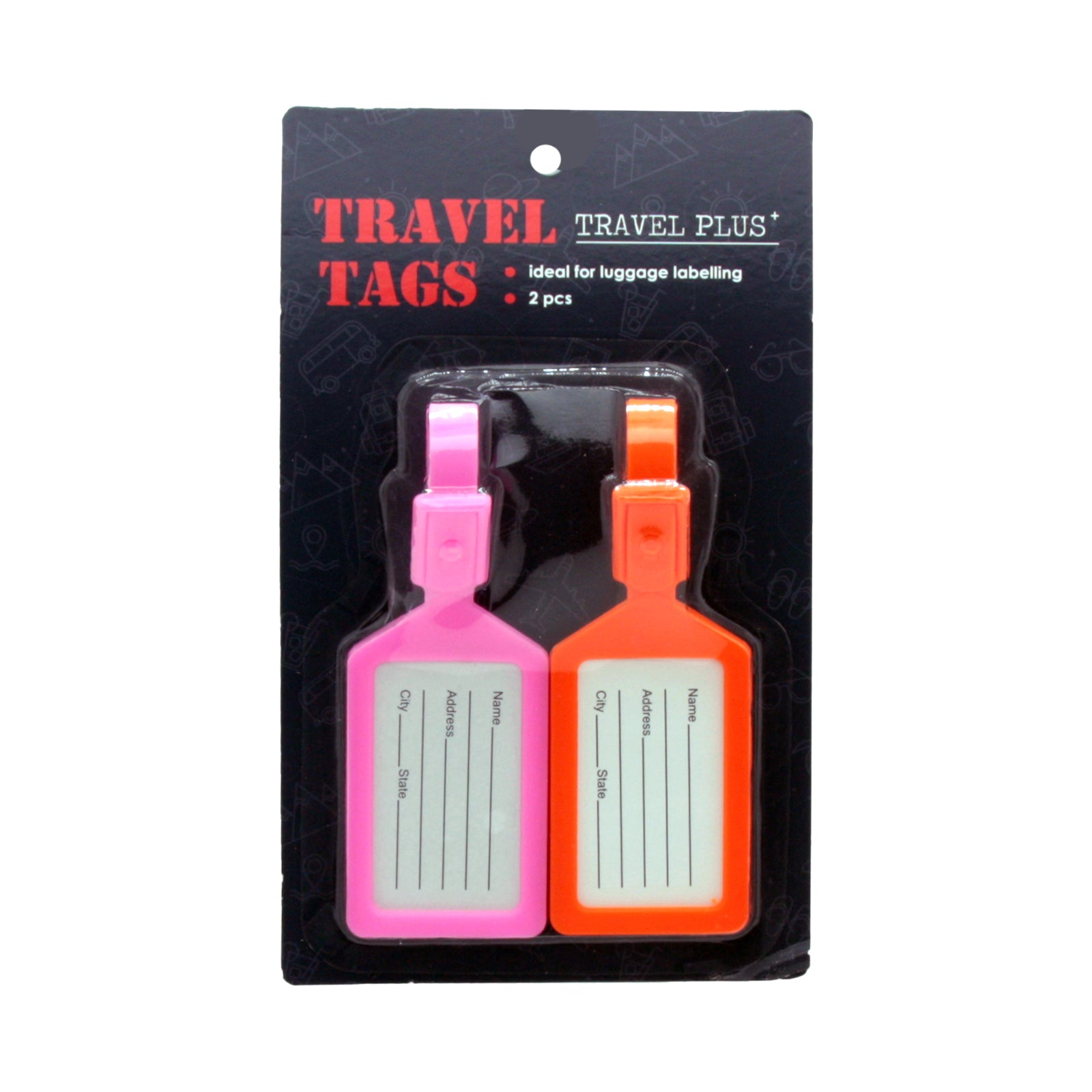 Suitcase Luggage Tags – Travel Bag ID Labels (2PCS)