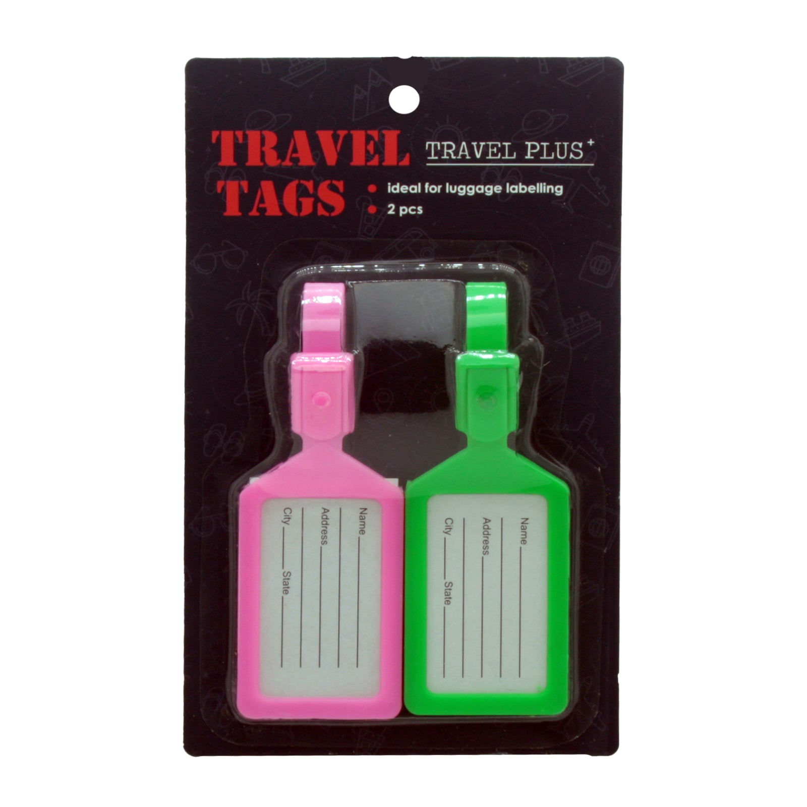 Suitcase Luggage Tags – Travel Bag ID Labels (2PCS)