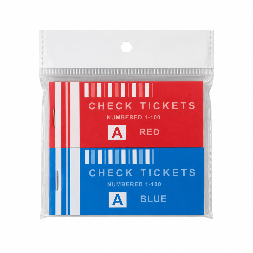 Numbered Raffle Check Tickets
