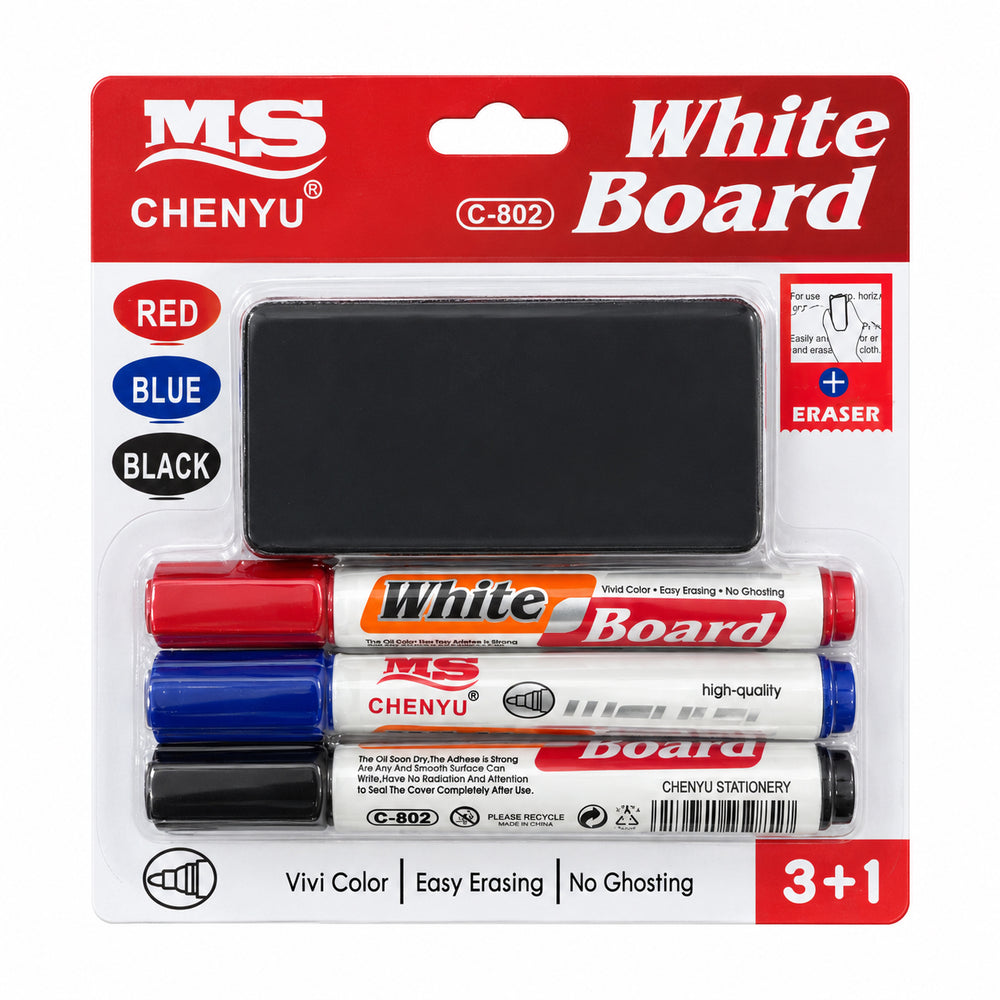 Whiteboard Markers with Eraser – 3 Pack – Product