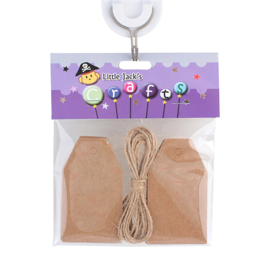 Craft Gift Tag(12PCS,4.5*8CM) packaging with tags and twine for crafting, ideal for gift labeling.