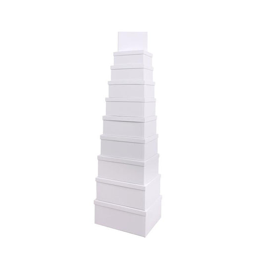 10PCS White Colour Gift Box Whole Set