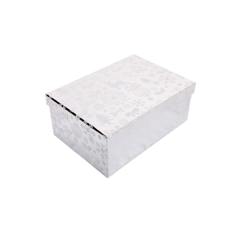 6/10 Gift Box Sliver SY Deer (27*20*11.5CM) with elegant silver design and floral patterns.