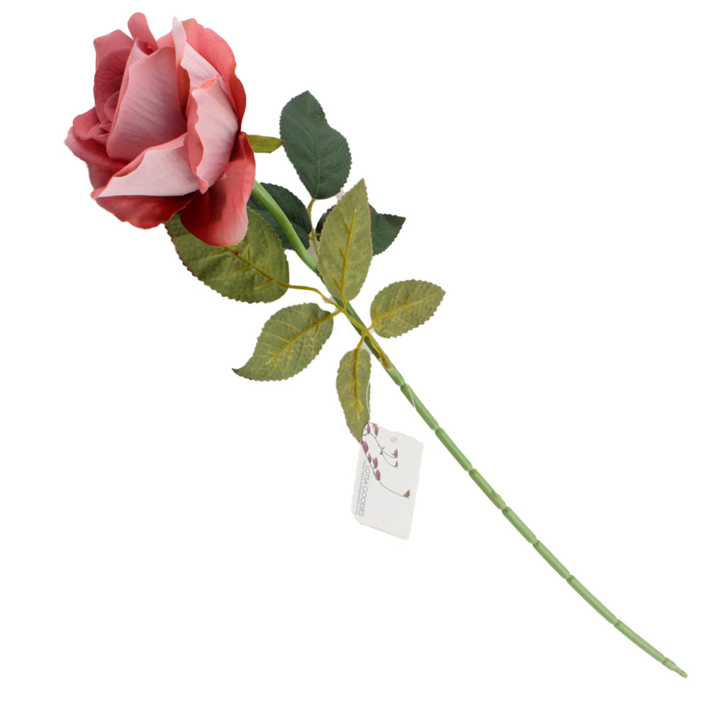 Artificial Single Rose Stem – 52cm Assorted Colours | NZ Flower Decor
