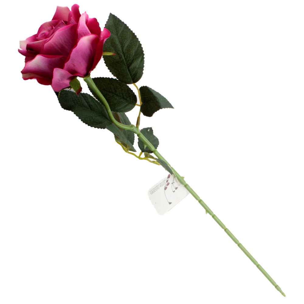 Artificial Single Rose Stem – 52cm Assorted Colours | NZ Flower Decor
