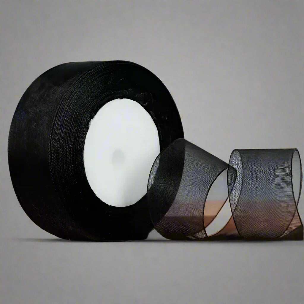 🎀 Sheer Organza Ribbon – Elegant & Versatile Finish on a spool and loose cut for decoration and crafting.