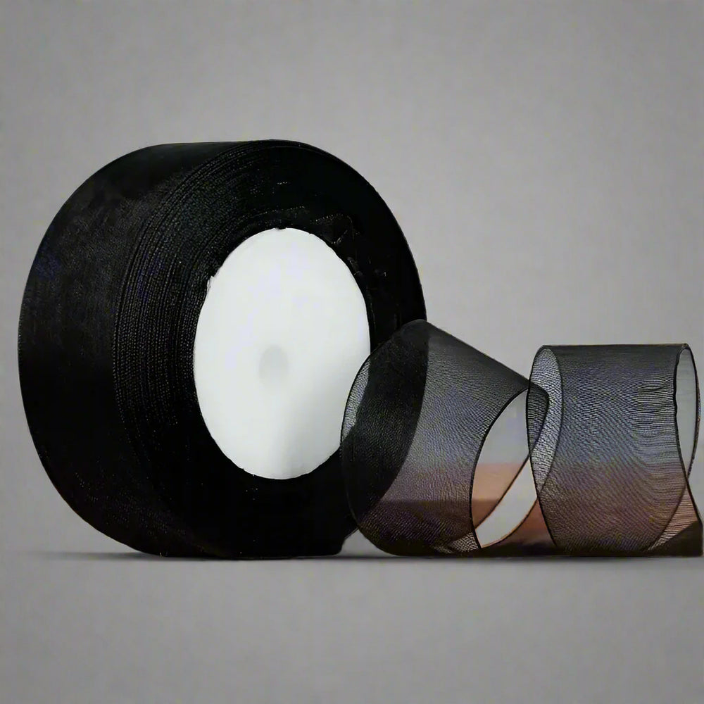 🎀 Sheer Organza Ribbon – Elegant & Versatile Finish on a spool and loose cut for decoration and crafting.