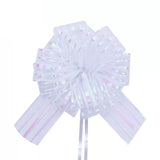 Flower Ribbon(1PCS/5CM) in iridescent white, perfect for gift wrapping and decorations.