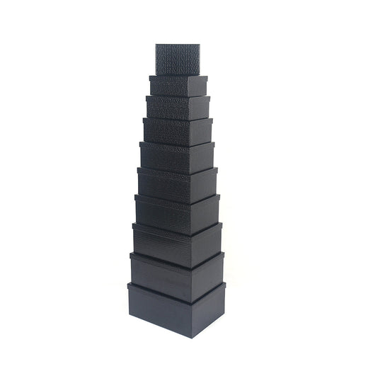 Black Leather-Look Gift Box