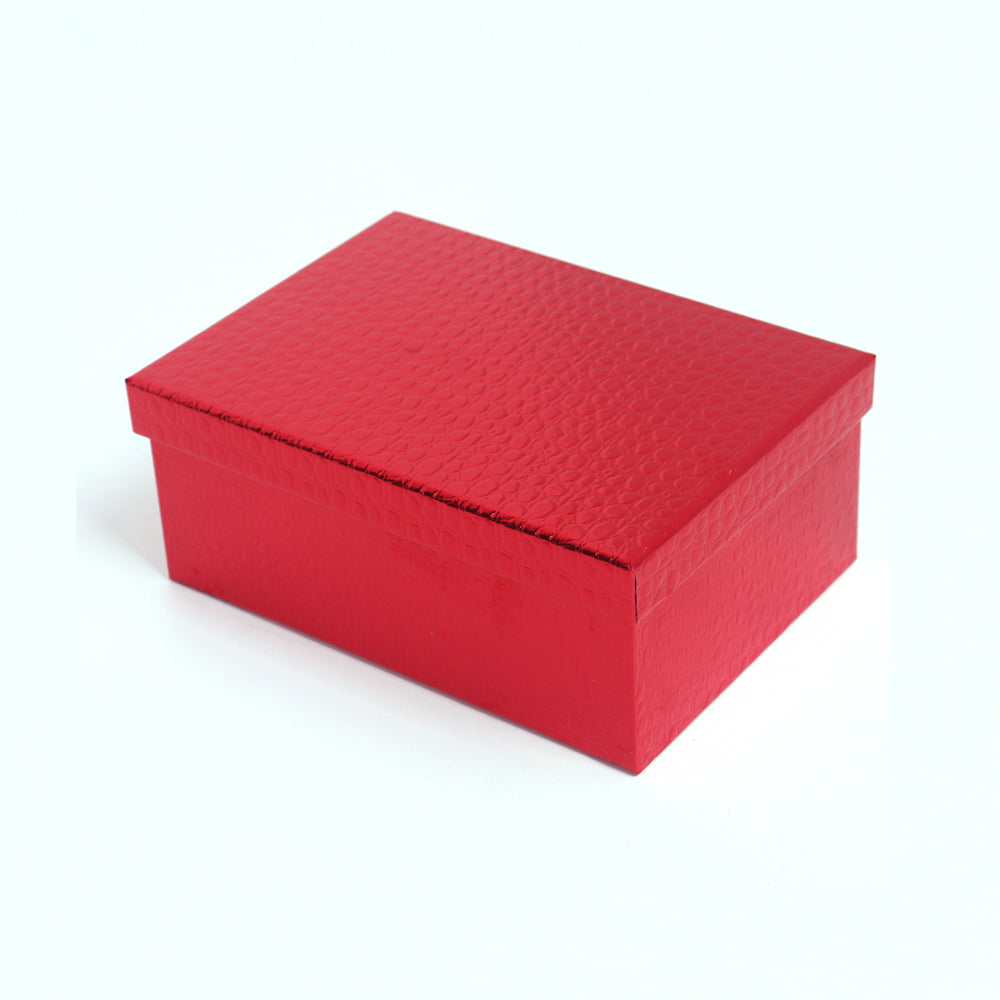 5/10 Gift Box Red Lethr Lk(29*22*12.5CM) shown in a bright red color with a textured surface.