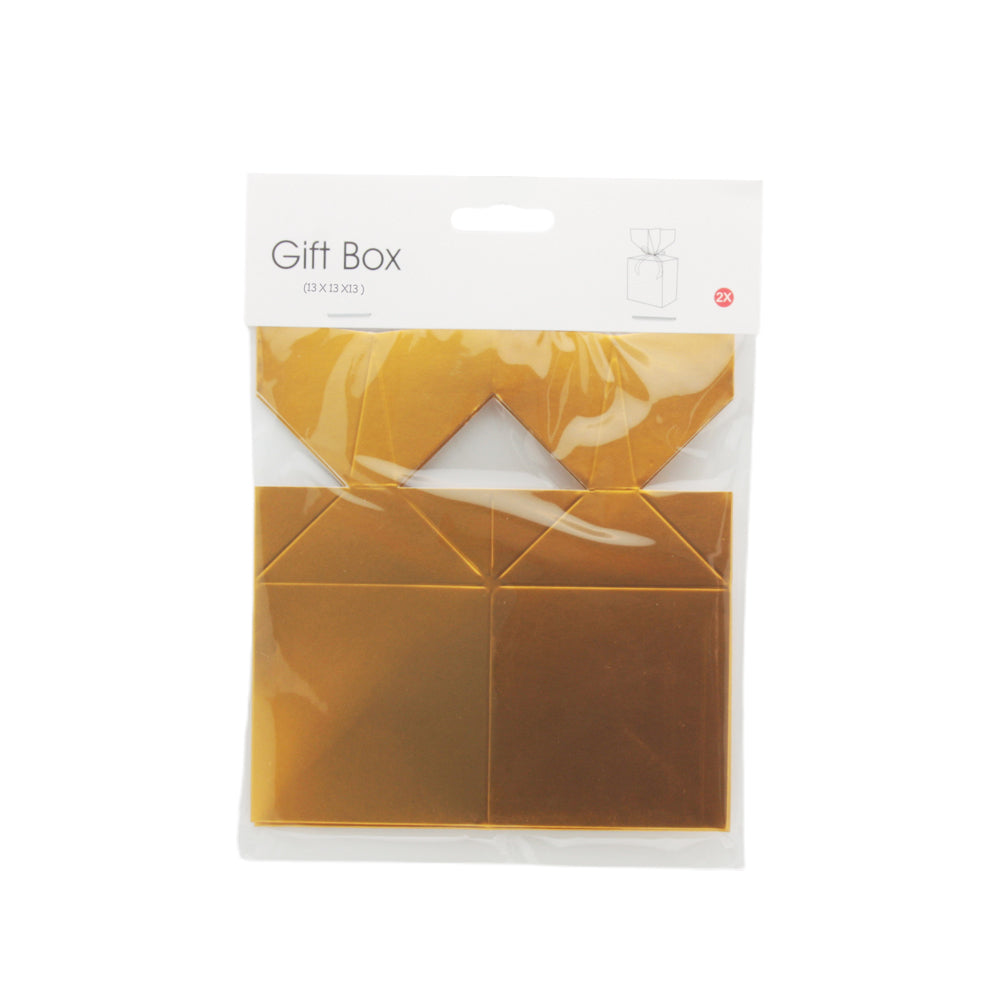 2PCS DIY Box(13*13*13CM) in a clear packaging, perfect for creative gift wrapping and DIY projects.