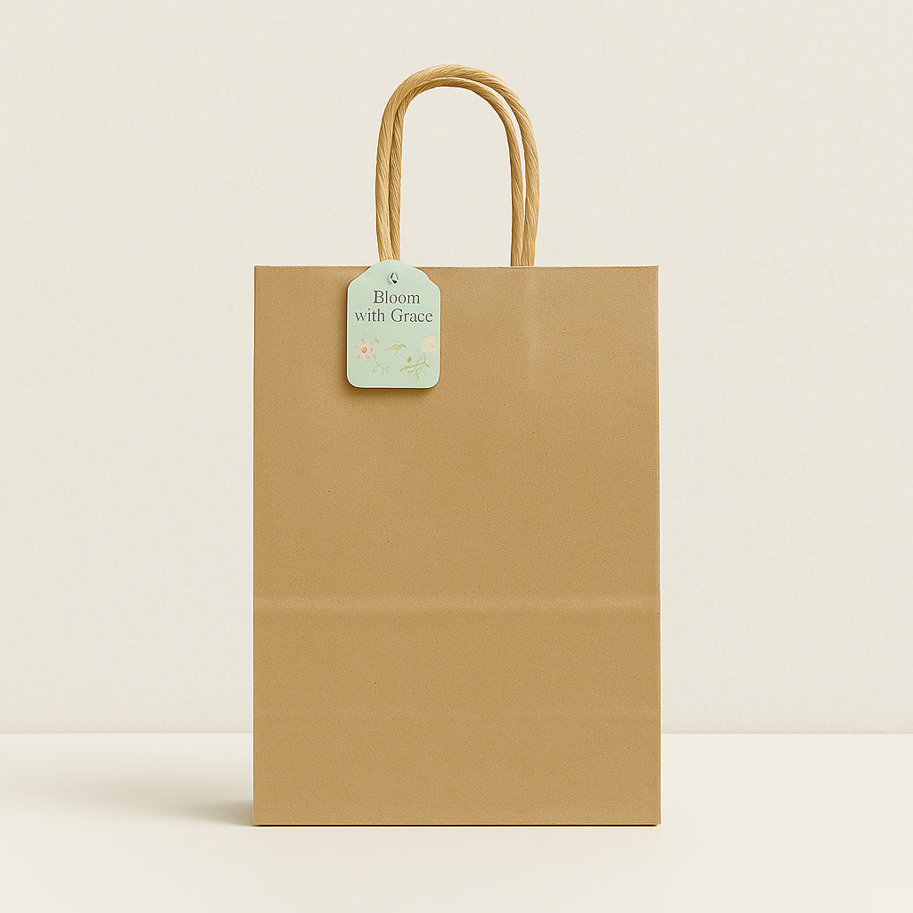Craft Solid Colour Bag(3PCS/32*26*12CM) in eco-friendly kraft paper with sturdy handles.