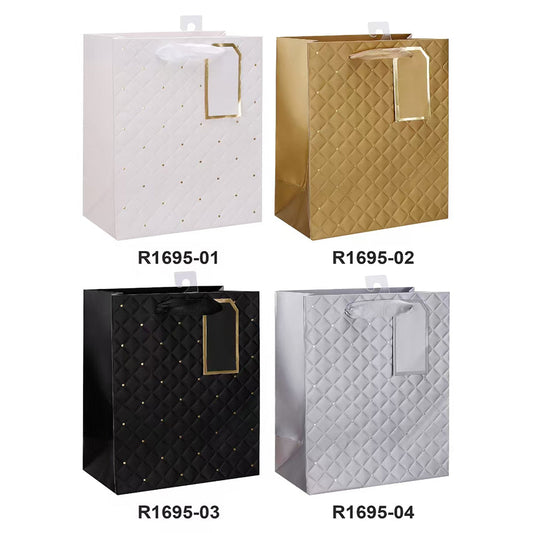 Solid Colour with Dot Gift Bag(18*24*8CM/R1695S)
