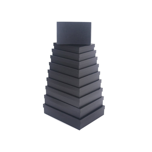 Gift Box Thin FBTX Black — 10 Sizes & Whole Set
