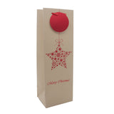 X-mas Wine Bag CFT(36*12*10CM/M1052) featuring a festive star design and red ornament.