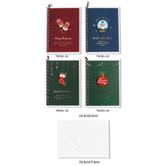 X-mas Card(TW391) assorted designs featuring holiday greetings and illustrations, ideal for festive season.