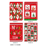 X-mas Melody Card(XC368) featuring festive holiday designs and random patterns for Christmas greetings.