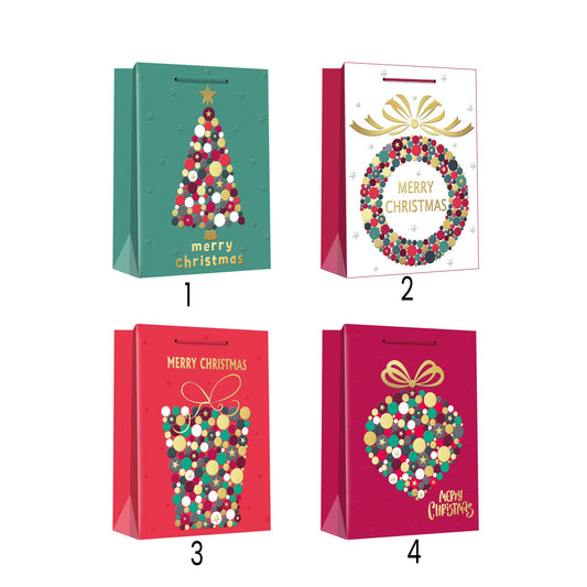 Polka Dot Christmas Gift Bag(12*15.5*6.8CM/771XS) featuring festive designs and vibrant colors.