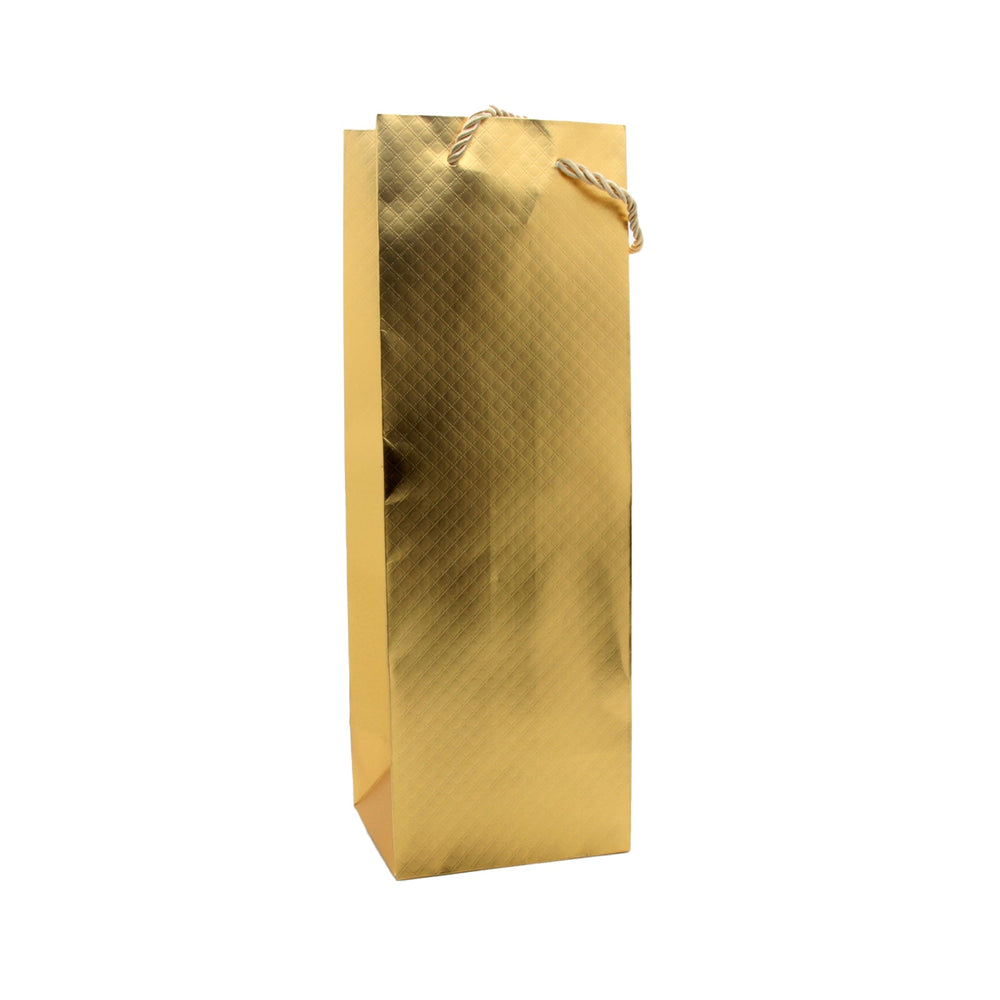Wine Bag(35*12*10CM/775D) in gold color, perfect for gifting wine bottles.