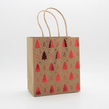 X-mas Craft Gift Bag(18*21*10CM/9182M) with festive tree design, perfect for holiday gifting.