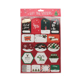 Christmas L Gift Tag Sticker(P181) in festive designs for holiday gift wrapping.