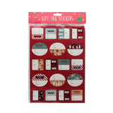 Christmas L Gift Tag Sticker(P181) sheet featuring festive designs for holiday gift wrapping.