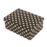 4/10 Gold Dot Black Gift Box(31*23*13.5CM) with a stylish polka dot design.
