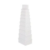 10PCS Gold Heart White Gift Box Whole Set