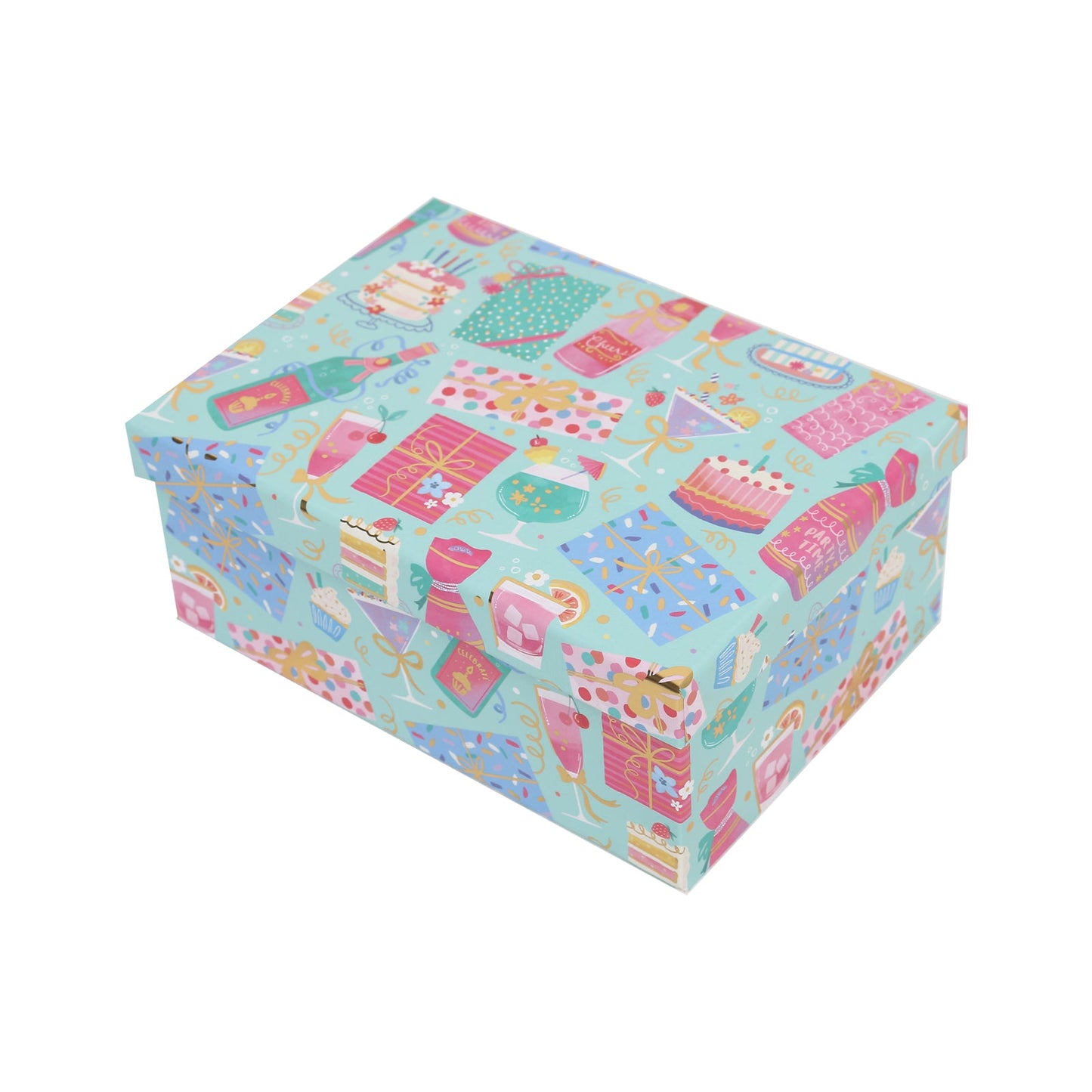 1/10 Party Mint Gift Box(37.5*29*16CM) with colorful gift pattern design.