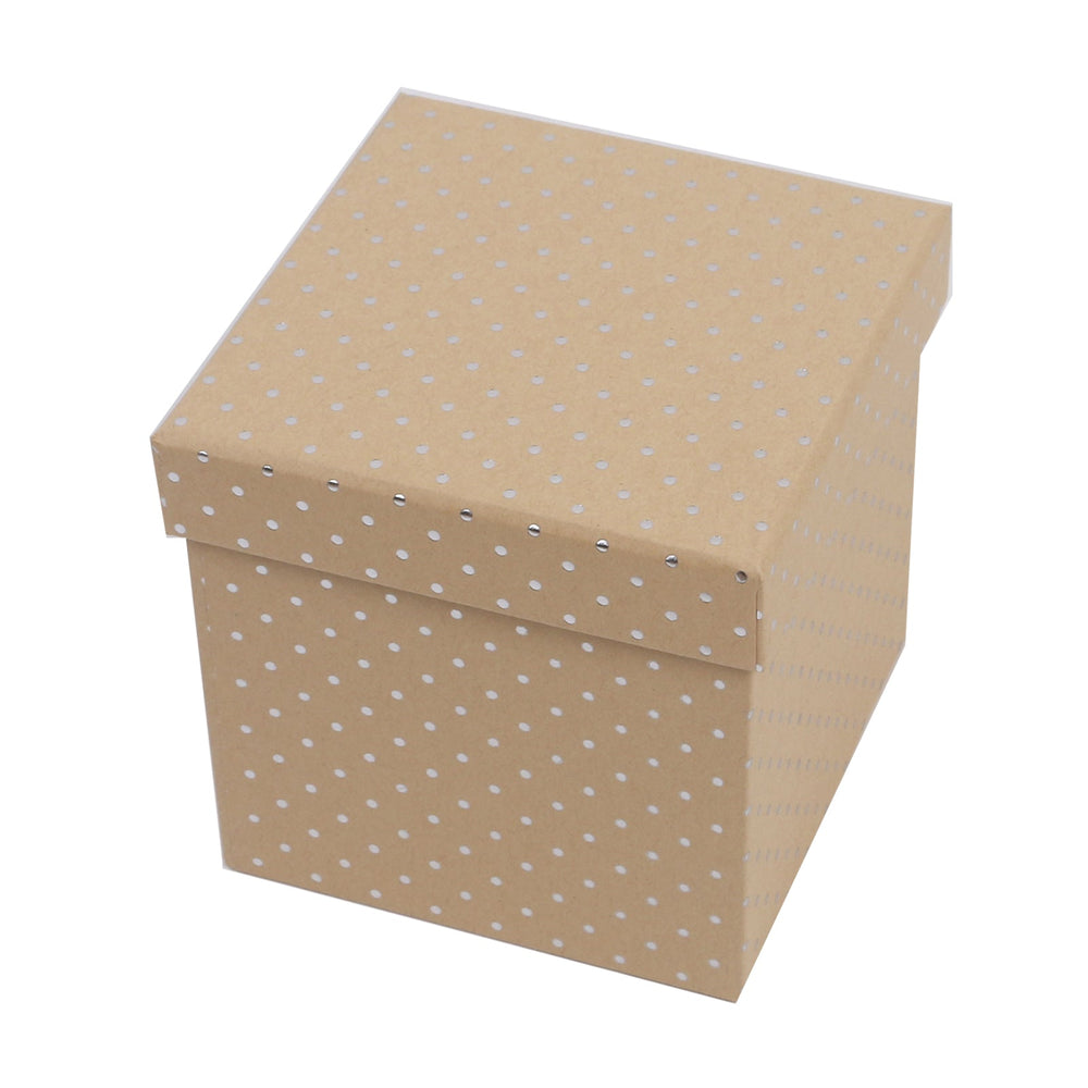 5/10 Silver Dot Craft Gift Box(18.5*18.5*18.5CM) in a stylish polka dot design.