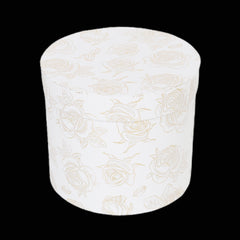 1/3 Gold Rose White Round Gift Box(23*19.5CM)