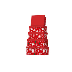 5PCS Santa Christmas Gift Box Whole Set
