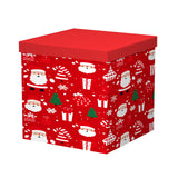 1/6 Santa Christmas Gift Box(20*20*18.3CM) decorated with festive Santa and Christmas designs in red.